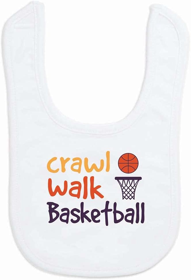 ChalkTalkSPORTS Basketball Baby & Infant Bibs | Soft Microfiber Basketball Baby Bibs