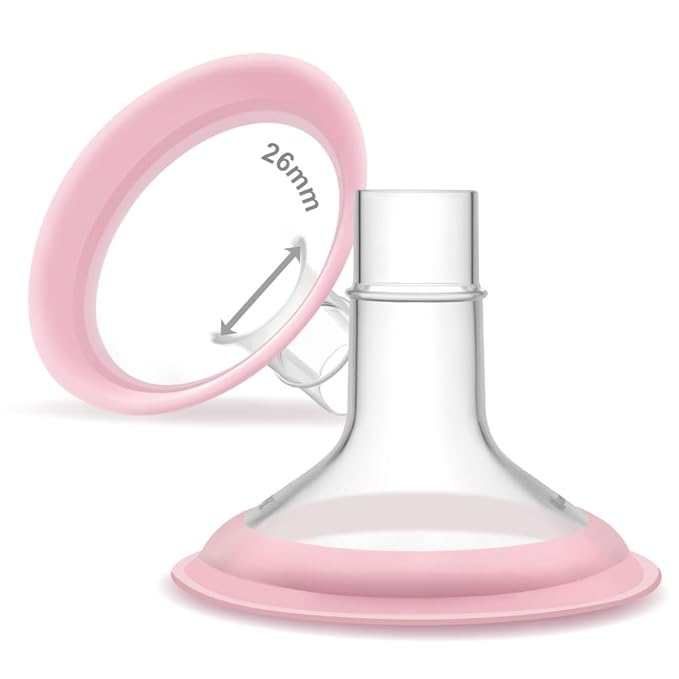 26mm Maymom MyFit Shields, Pano Series; Compatible with Medela Breast Pump- PersonalFit, Freestyle, Harmony, Maxi, Freestyle Flex Connector; Connect to Maymom Widemouth/Narrow Connector, 2pcs