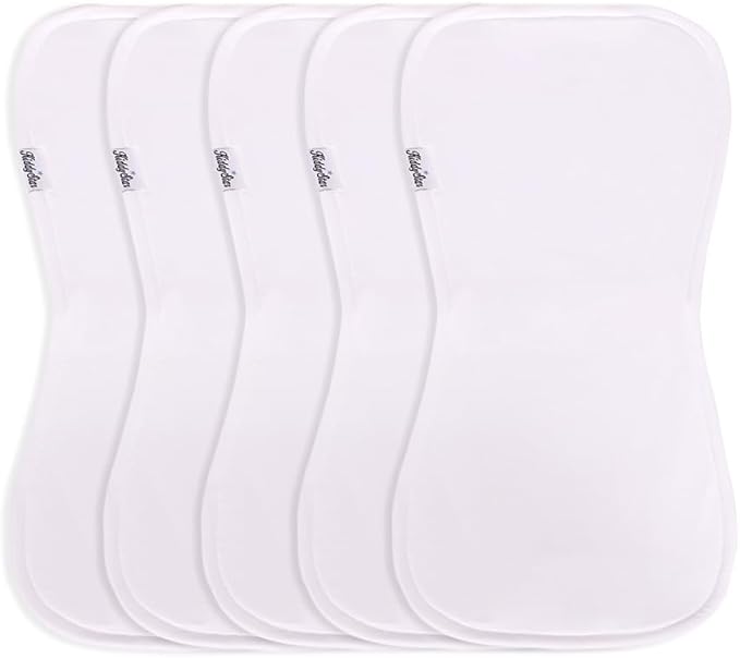 5-Pack Organic Cotton Burp Cloths – Large, Ultra-Soft 3-Layer Towels for Burping, Shoulder & Hand Use, Highly Absorbent