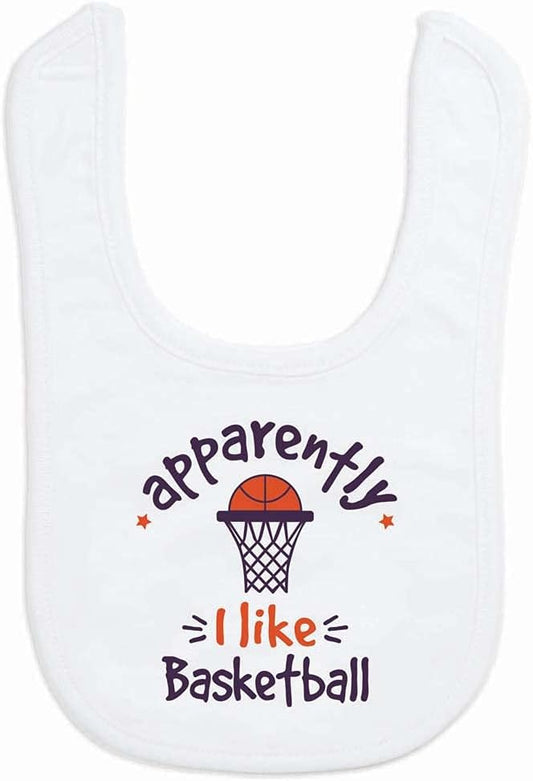 ChalkTalkSPORTS Basketball Baby & Infant Bibs | Soft Microfiber Basketball Baby Bibs