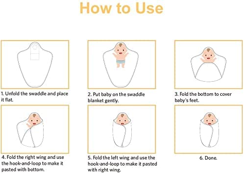 Premium Soft Cotton Baby Swaddle Blankets, Unisex Baby Blanket Wrap for Newborn Baby Boys Girls, Skin Friendly Wearable Swaddling Sleep Sack Calms Startle Reflex (Planet, White, 0-3 Months)