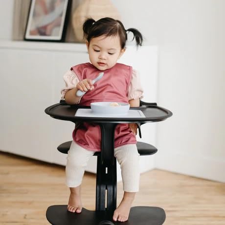 BapronBaby Minimalist Blush Bapron - No Neck Tie Safer Bib for Baby & Toddler - Soft Waterproof Stain Resistant - Machine Washable - Sz Preschool 3-5yrs