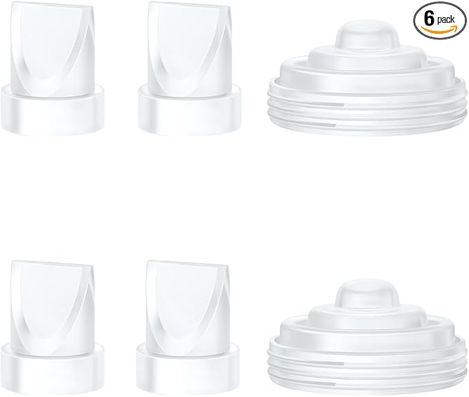 4PCS Duckbill Valves & 2PCS Diaphragm Compatible with Momcozy M5 Wearable Breast Pump, Replacement Pump Parts Accessories Compatible for M5 Momcozy, Not Original Mom Cozy Accessories