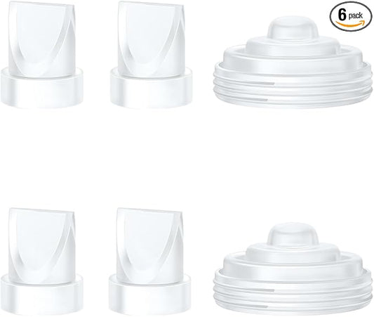 4PCS Duckbill Valves & 2PCS Diaphragm Compatible with Momcozy M5 Wearable Breast Pump, Replacement Pump Parts Accessories Compatible for M5 Momcozy, Not Original Mom Cozy Accessories