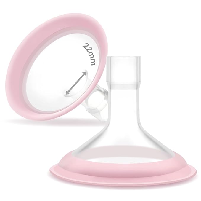 22mm Maymom MyFit Shields, Pano Series; Compatible with Medela Breast Pump- PersonalFit, Freestyle, Harmony, Maxi, Freestyle Flex Connector; Connect to Maymom Widemouth/Narrow Connector, 2pcs