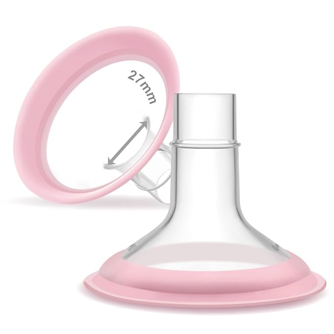 27mm Maymom MyFit Shields, Pano Series; Compatible with Medela Breast Pump- PersonalFit, Freestyle, Harmony, Maxi, Freestyle Flex Connector; Connect to Maymom Widemouth/Narrow Connector, 2pcs