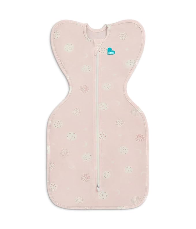 Love to Dream Swaddle UP Transition Bag Lite, Luxuriously Silky Soft Bamboo Viscose, Patented Zip-Off Wings, Converts to a snug Sleeping Bag, 0.2 TOG, 19-24 lbs, Pink Little Dreamer