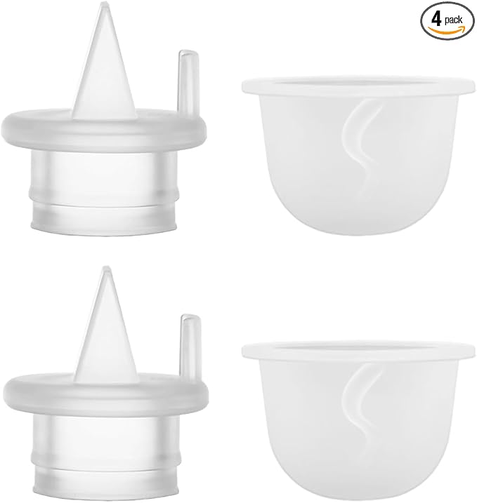2pcs Duckbill Valves and 2pcs Silicone Diaphragm Compatible with Zomee Z1/Z2/BabyBuddha/NCVI 8782/8780/Motif Twist Breast Pump Replacement Pump Accessories