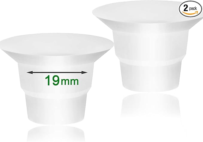 19mm Silicone Flange Inserts Compatible with Elvie Stride for Lansinoh for Medela for Spectra for eufy for Momcozy S9 S12 M5 M9 for Bellababy, Pump Parts Reduce 24-25mm elastic nipple to 19mm