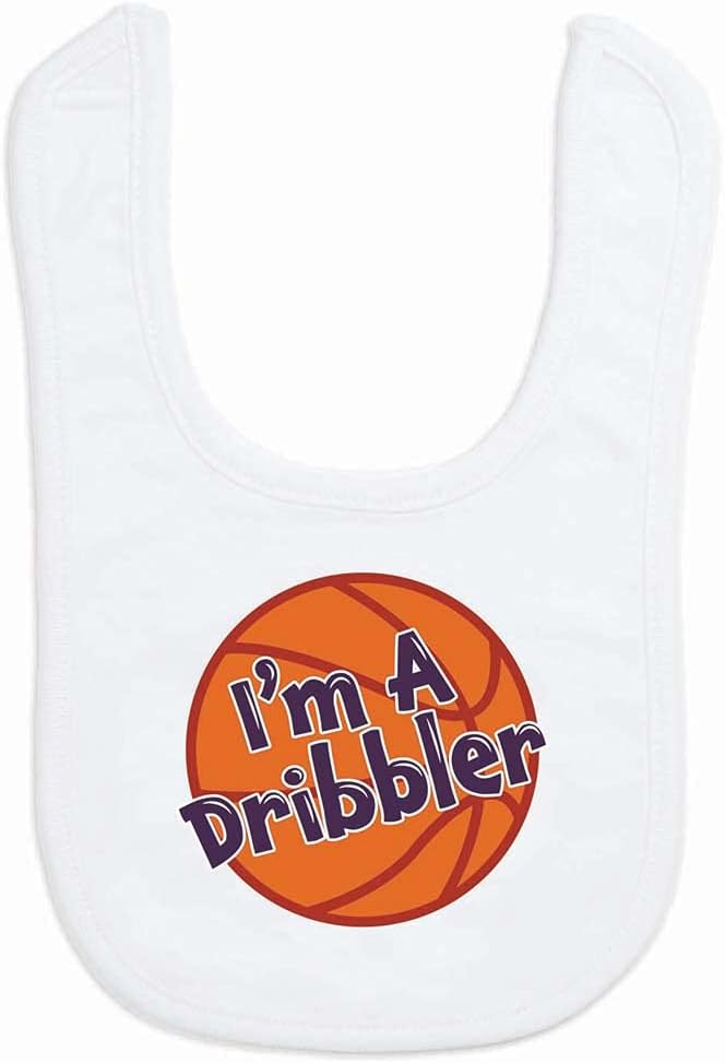 ChalkTalkSPORTS Basketball Baby & Infant Bibs | Soft Microfiber Basketball Baby Bibs