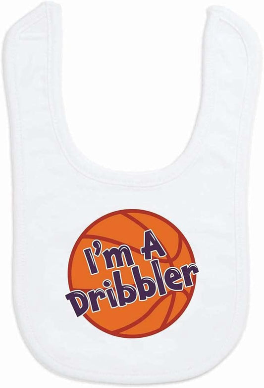 ChalkTalkSPORTS Basketball Baby & Infant Bibs | Soft Microfiber Basketball Baby Bibs