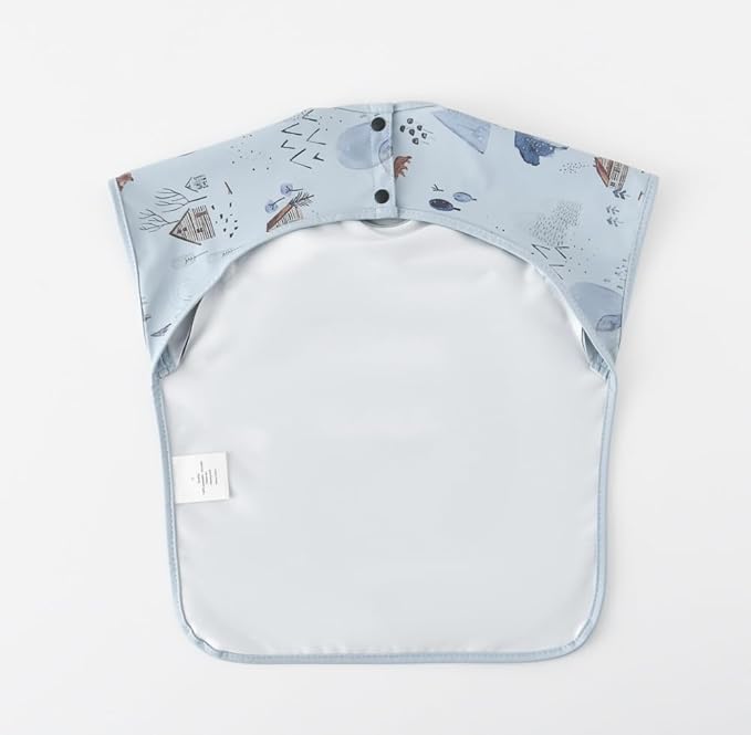 GZMM Waterproof Baby Bibs,Infant Toddler Extra Cover Feeding Bib With Food Catcher,Easy Clean & Washable