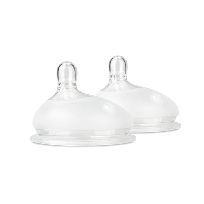 Olababy Gentle Bottle Silicone Replacement Nipple 2 Pack (0-3 Months/Preemie Flow)