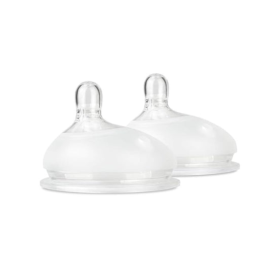 Olababy Gentle Bottle Silicone Replacement Nipple 2 Pack (0-3 Months/Preemie Flow)