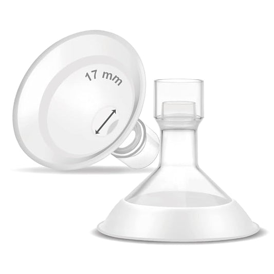 Maymom MyFit Comfy Series 17 mm Two-Piece Design Breastshield Compatible with Medela Breast Pump Parts; Replace Medela Shields; Fit MaxFlow Flex Connector; 2pc