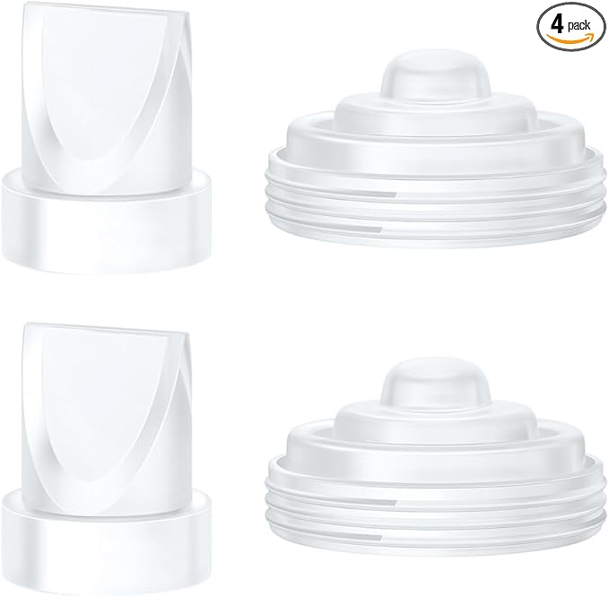 2PCS Duckbill Valves & 2PCS Diaphragm Compatible with Momcozy M5 Wearable Breast Pump, Replacement Pump Parts Accessories Compatible for M5 Momcozy, Not Original Mom Cozy Accessories