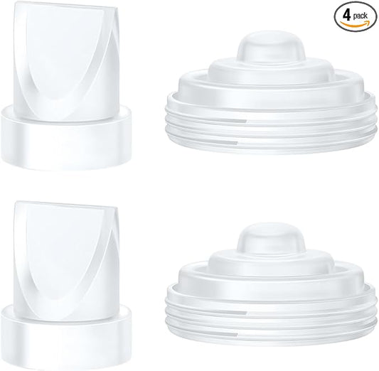 2PCS Duckbill Valves & 2PCS Diaphragm Compatible with Momcozy M5 Wearable Breast Pump, Replacement Pump Parts Accessories Compatible for M5 Momcozy, Not Original Mom Cozy Accessories