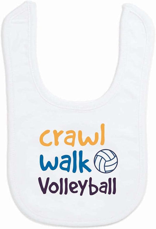 ChalkTalkSPORTS Volleyball Baby & Infant Bibs | Soft Microfiber Volleyball Baby Bibs