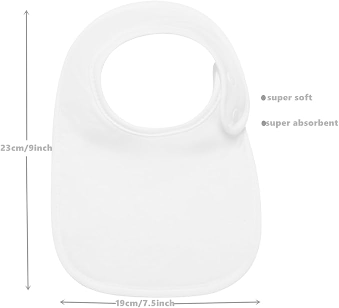 8 Pack Baby Bibs Unisex Adjustable with Snaps Ultra Soft Absorbent Drooling Teething for Boys and Girls