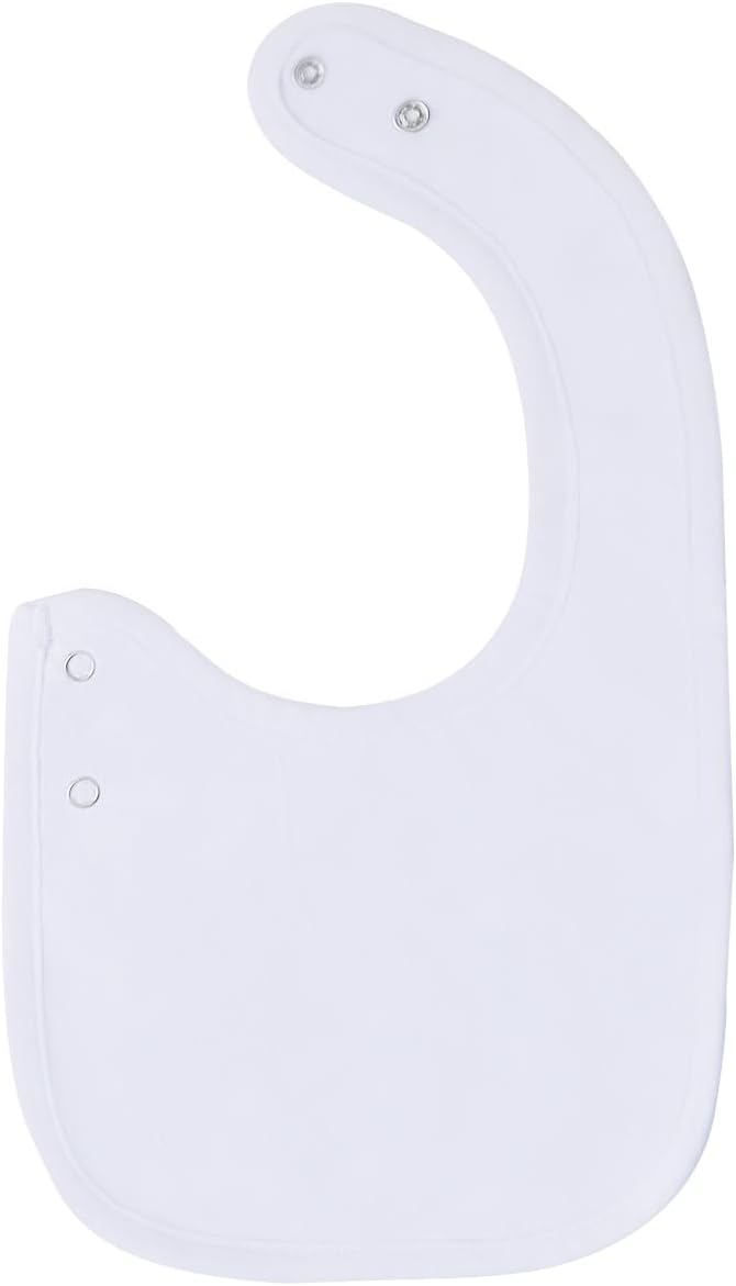 Maiwa 6 Pack Waterproof Cotton Baby Bibs for Girls Boys for Drooling Eating with Snaps