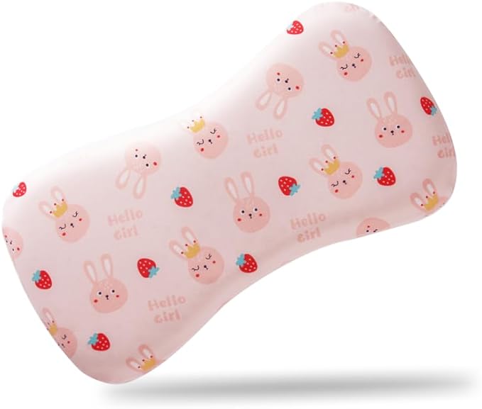 Soft Toddler Pillow for Sleeping – Breathable Small Pillow (20'' x 11.2'') with Removable Cover – Ideal for Travel & Nursery, Cuddly Bear Design – Perfect for Ages 2-4 Years