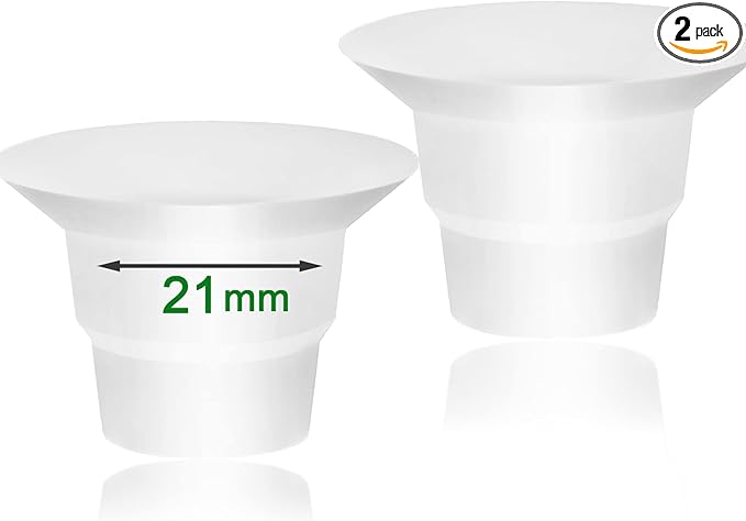 21mm Silicone Flange Inserts Compatible with Elvie Stride for Lansinoh for Medela for Spectra for eufy for Momcozy S9 S12 M5 M9 for Bellababy, Pump Parts Reduce 24-25mm elastic nipple to 21mm