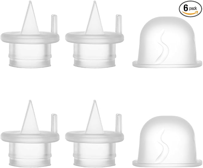 4pcs Duckbill Valves and 2pcs Silicone Diaphragm Compatible with Zomee Z1/Z2/BabyBuddha/NCVI 8782/8780/Motif Twist Breast Pump Replacement Pump Accessories