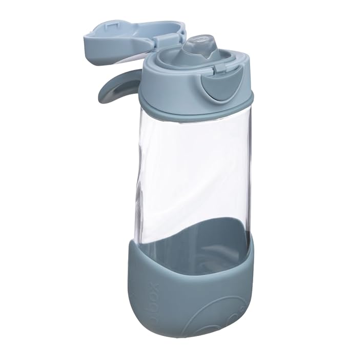 b.box 15 oz Sport Spout Kids Water Bottle for School, Sports, Travel, Daycare. Leakproof, Spill Proof, Dishwasher Safe. Easy Grip Triangle Shape, Durable Tritan Material. BPA Free.