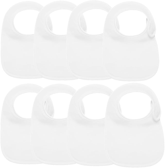 8 Pack Baby Bibs Unisex Adjustable with Snaps Ultra Soft Absorbent Drooling Teething for Boys and Girls
