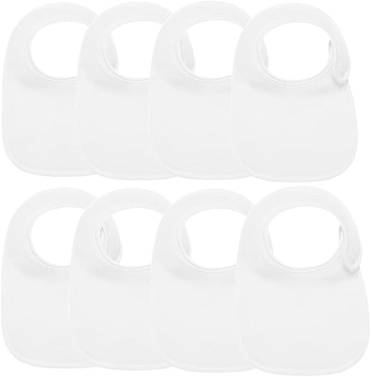 8 Pack Baby Bibs Unisex Adjustable with Snaps Ultra Soft Absorbent Drooling Teething for Boys and Girls