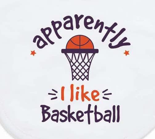 ChalkTalkSPORTS Basketball Baby & Infant Bibs | Soft Microfiber Basketball Baby Bibs