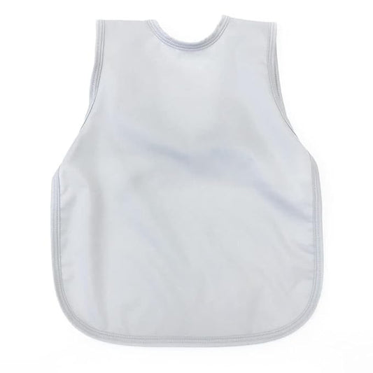 BapronBaby Minimalist Light Grey Bapron - No Neck Tie Safer Bib for Baby & Toddler - Soft Waterproof Stain Resistant - Machine Washable - Sz Preschool 3-5yrs