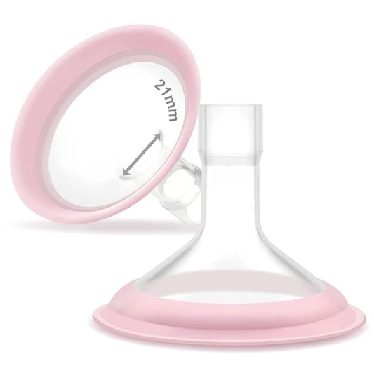 21mm Maymom MyFit Shields, Pano Series; Compatible with Medela Breast Pump- PersonalFit, Freestyle, Harmony, Maxi, Freestyle Flex Connector; Connect to Maymom Widemouth/Narrow Connector, 2pcs