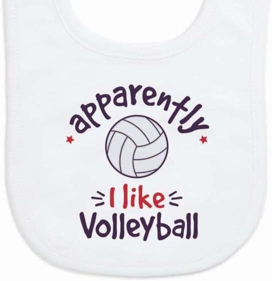 ChalkTalkSPORTS Volleyball Baby & Infant Bibs | Soft Microfiber Volleyball Baby Bibs