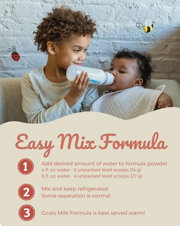Goat Milk Formula - MADE IN THE USA - Easy to Digest All Life Stages Formula (12 months and above) - Hypoallergenic - Non-GMO, Gluten FREE, Soy FREE, Heavy Metal FREE, Pesticides and Chemical FREE - Gentle on Sensitive Tummies - Natural Whole Ingredients.