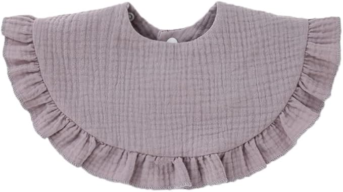 Nishine 4 pcs Unisex Baby Muslin Bandana Drool Bibs 360 Degree Rotatable Cotton Teething Feeding Drooling Bibs for Boy Girl