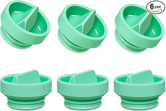 Tbuymax Duckbill Valves Compatible with Elvie Stride Pump Parts, 6 pc Food Grade Silicone Breast Feeding Valves, Not Original Stride Pump Parts