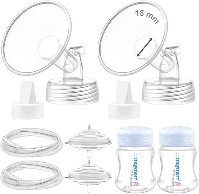 Maymom Pump Parts Compatible with Spectra S2 S1, 18mm Flange Valve Tube Bottle Backflow Protector, Not Original Spectra S2 Replacement Pump Parts Duckbill Valve Bottle