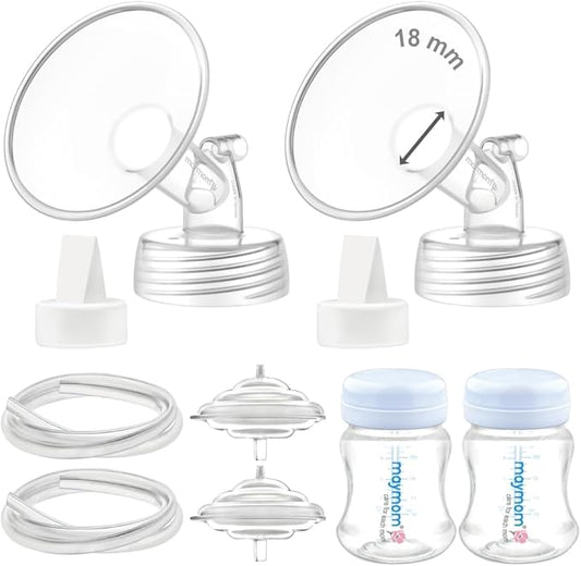 Maymom Pump Parts Compatible with Spectra S2 S1, 18mm Flange Valve Tube Bottle Backflow Protector, Not Original Spectra S2 Replacement Pump Parts Duckbill Valve Bottle