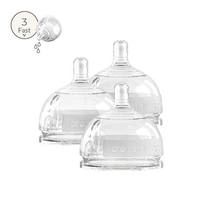 Inttero Breast-Mimic Anti-Colic & Air-Free Vent - Fast Flow (4-9 Months / 3 Holes) / 3-Pack