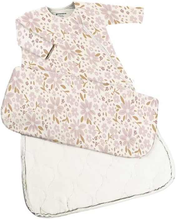 GUNAMUNA Unisex Long-Sleeve Sleep Sack, Wearable Sleep Bag for Babies and Toddlers, Soft Rayon, 1.0 TOG, 3 to 36 Months