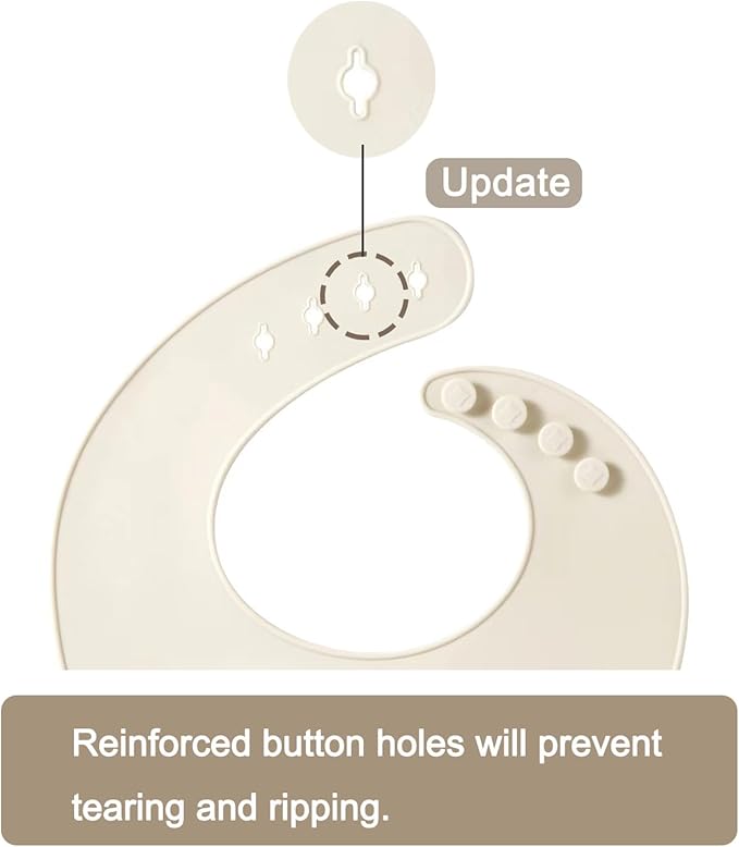 PandaEar Silicone Baby Bibs Set of 3 for Toddlers, BPA Free Waterproof Adjustable Feeding Bib with Large Pocket Food Catcher