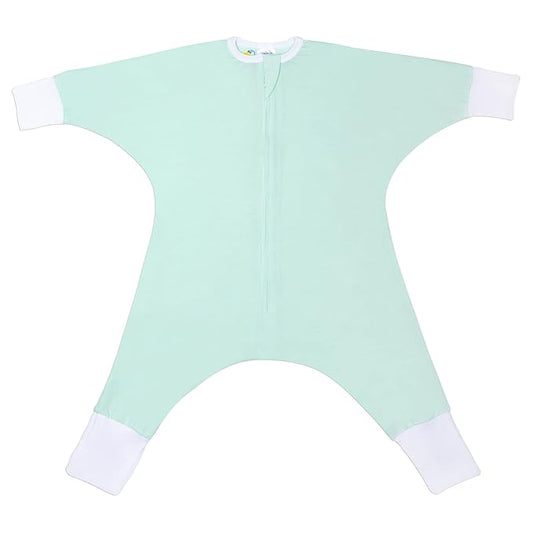 SleepingBaby Flying Squirrel Toddler Pajamas with Practical Zipper for Quick Diaper Changes and Travel Comfort - Mint - 2-3T