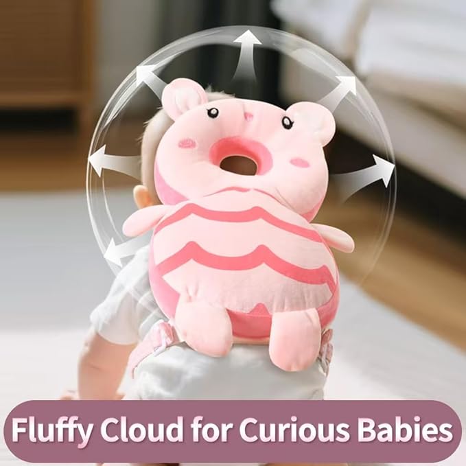 GINMOON Baby Head Protector Backpack,Lightweight and Breathable, Baby Walking Harness,Crawling Baby Essentials (Dinosaur)