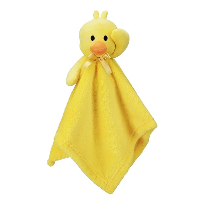 Pro Goleem Duck Security Blanket Soft Yellow Baby Lovey Unisex Lovie Baby Gifts for Newborn Toddler Snuggle Toy Stuffed Animal 16 Inch