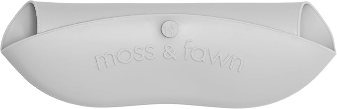 Moss and Fawn Gather & Roll Bib - Washable Waterproof Silicone Baby Feeding Bib - BPA, Lead, & PVC-Free