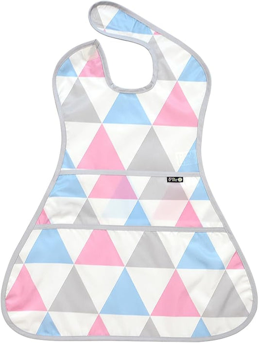 Full Coverage Waterproof Feeding Bib for Toddlers – Extra Long Apron Bib for Mealtime, Self-Feeding, BPA-Free