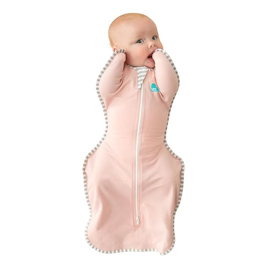 Love to Dream Swaddle UP Self-Soothing Sleep Sack 8-13 lbs., Dramatically Better Sleep, Snug Fit Calms Startle Reflex, 1.0 TOG, Dusty Pink, Small