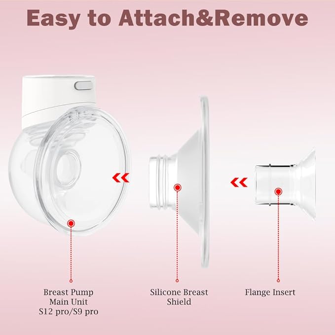 2pcs Silicone Flange 17mm Compatible with Momcozy S12 Pro/S9 Pro/S12 Breast Pump,TSRETE S12/Kmaier S12 Wearable Breast Pumps, Shield 17mm Flange Parts