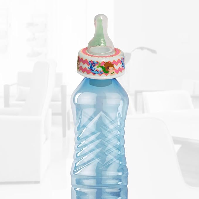 Refresh-a-Baby Reusable Bottle Top Nipple Adapter – Instantly Convert Any Bottle into a Sippy with Soft Silicone Nipples – Ideal for On-The-Go Feeding, BPA-Free, & Easy to Clean Pack of 2 (Mermaid)